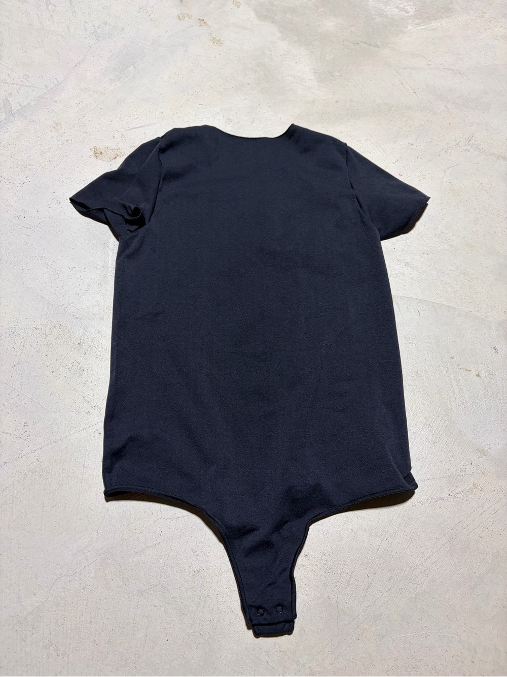 Skims Black Short-Sleeve One-Piece Bodysuit s/m